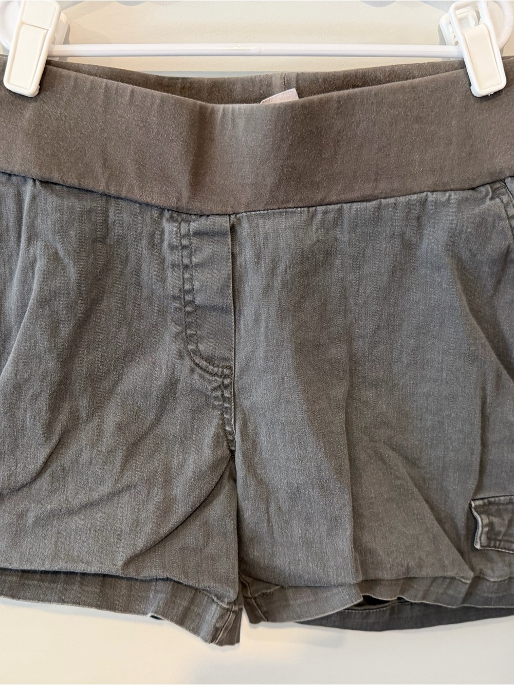Zero 2 Nine Maternity Gray High-Waist Maternity Shorts